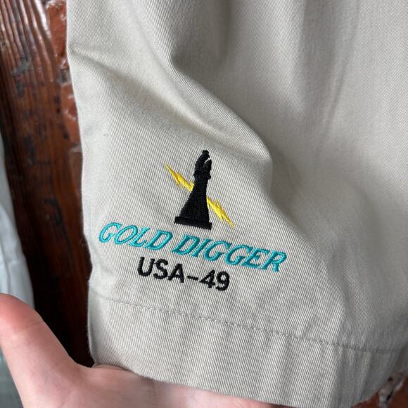 Vintage Carhartt 100% Cotton Khaki Work Shorts Gold Digger US-49 Sz 38 - Picture 2 of 6